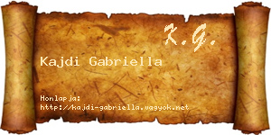 Kajdi Gabriella névjegykártya