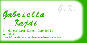 gabriella kajdi business card